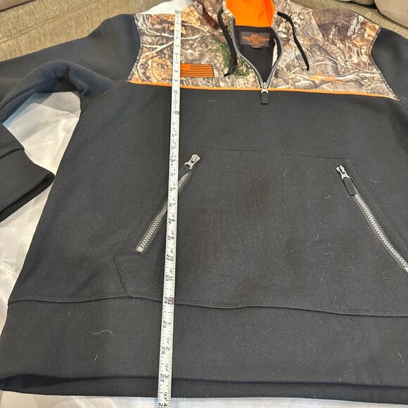 New Realtree Black w/Camo 1/4 Zip Pullover Fleece Hoodie Size M (NWOT) - Picture 11 of 12